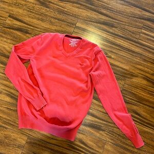 Red American Eagle V-neck sweater